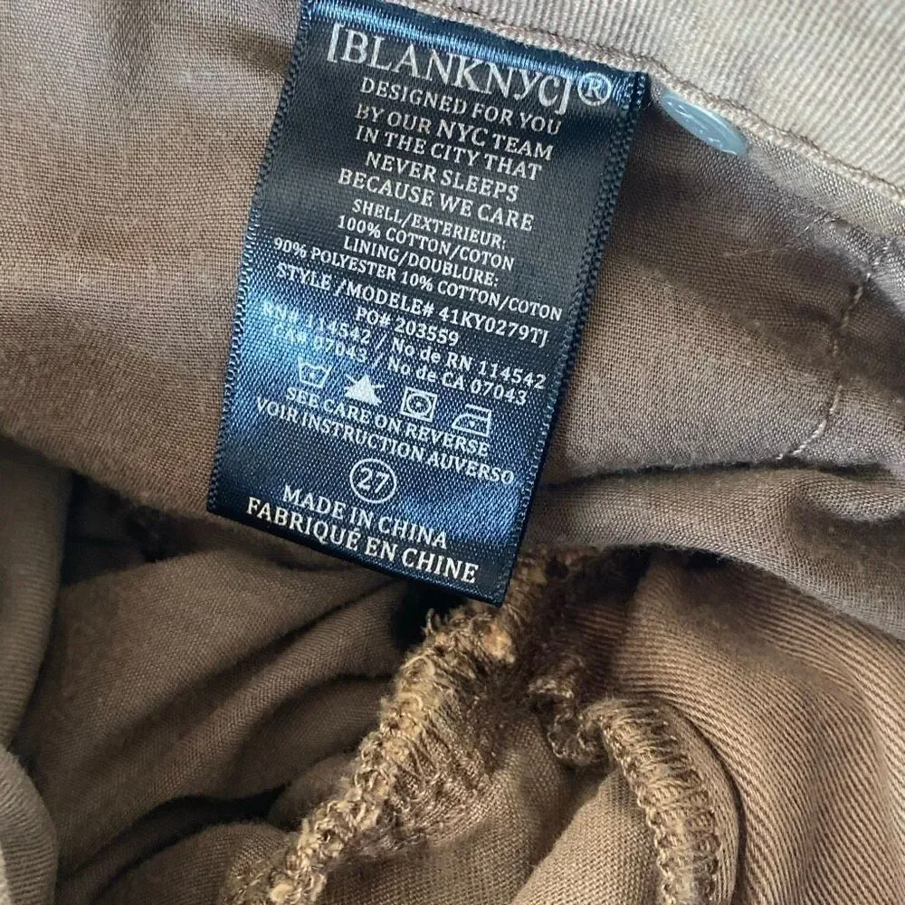 Blank NYC Light Brown Denim Balloon Mini Skirt Size 27 NWT